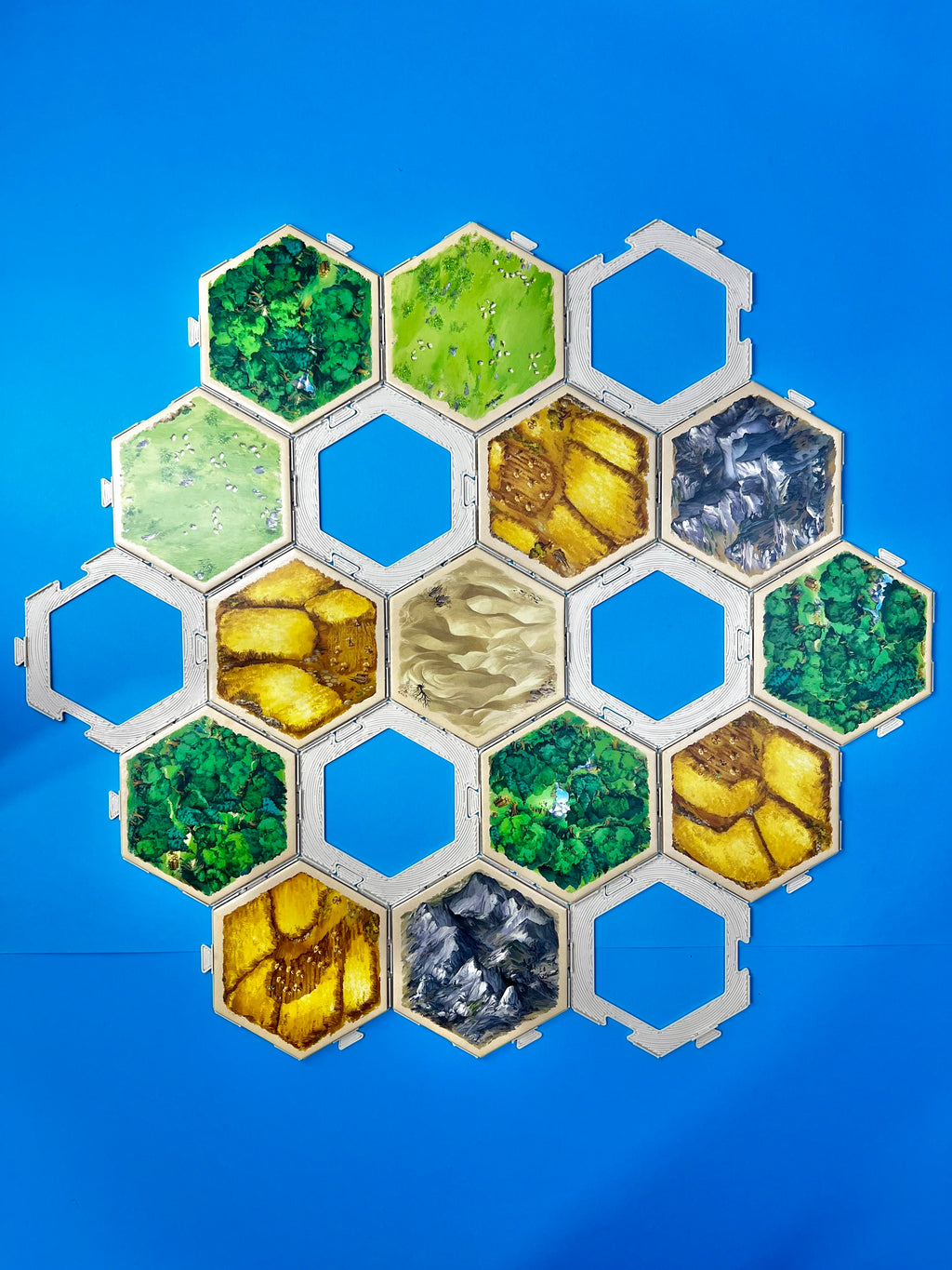 Rejillas Hexagonales para Losetas de Catan