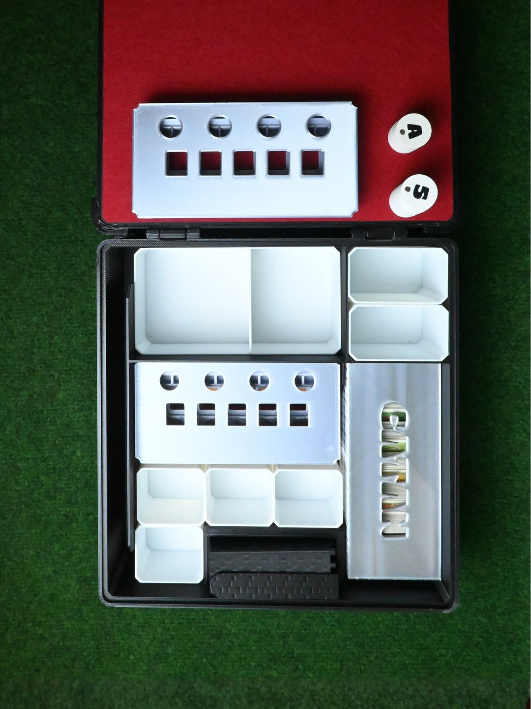Caja de almacenamiento para Catan con espacio para accesorios y expansión de 5-6 jugadores