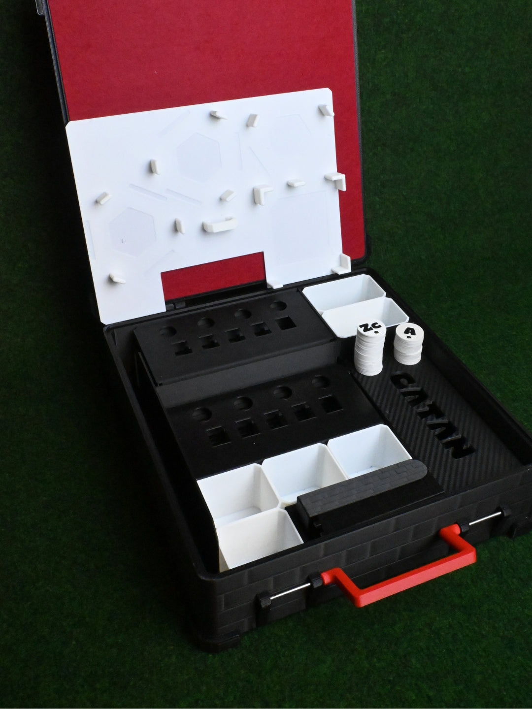 Caja de almacenamiento para Catan con espacio para accesorios y expansión de 5-6 jugadores