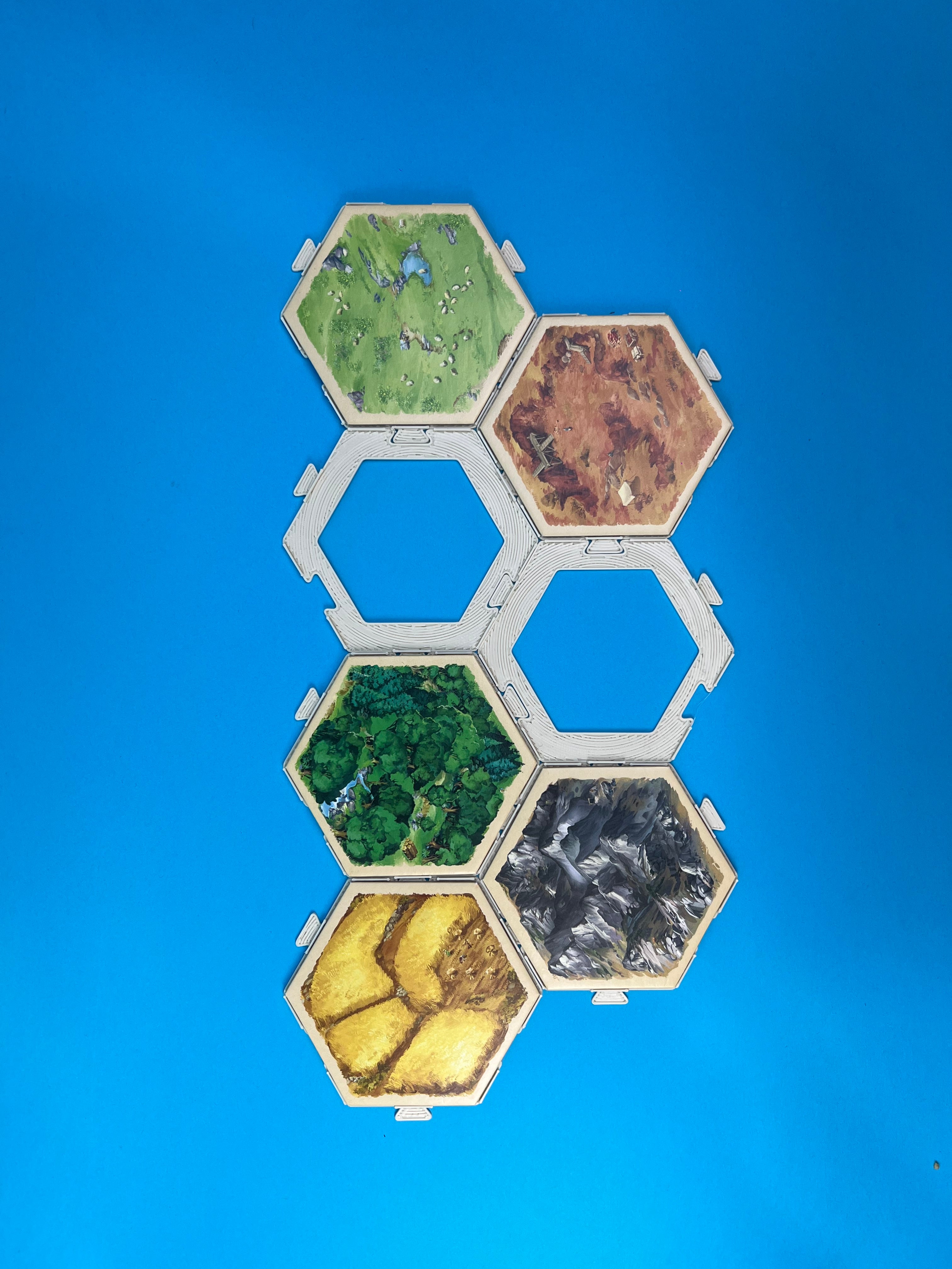 Rejillas Hexagonales para Losetas de Catan