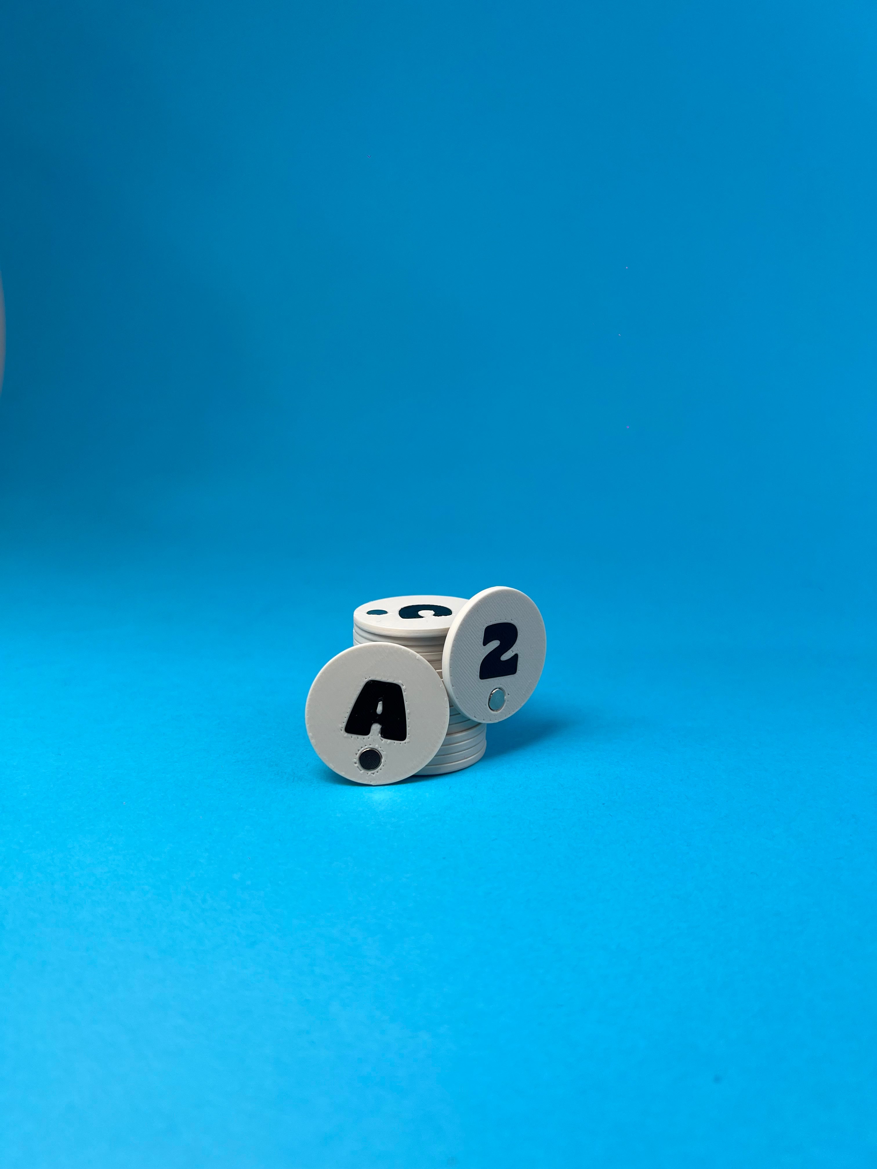 Fichas de numeración magnéticas para Catan