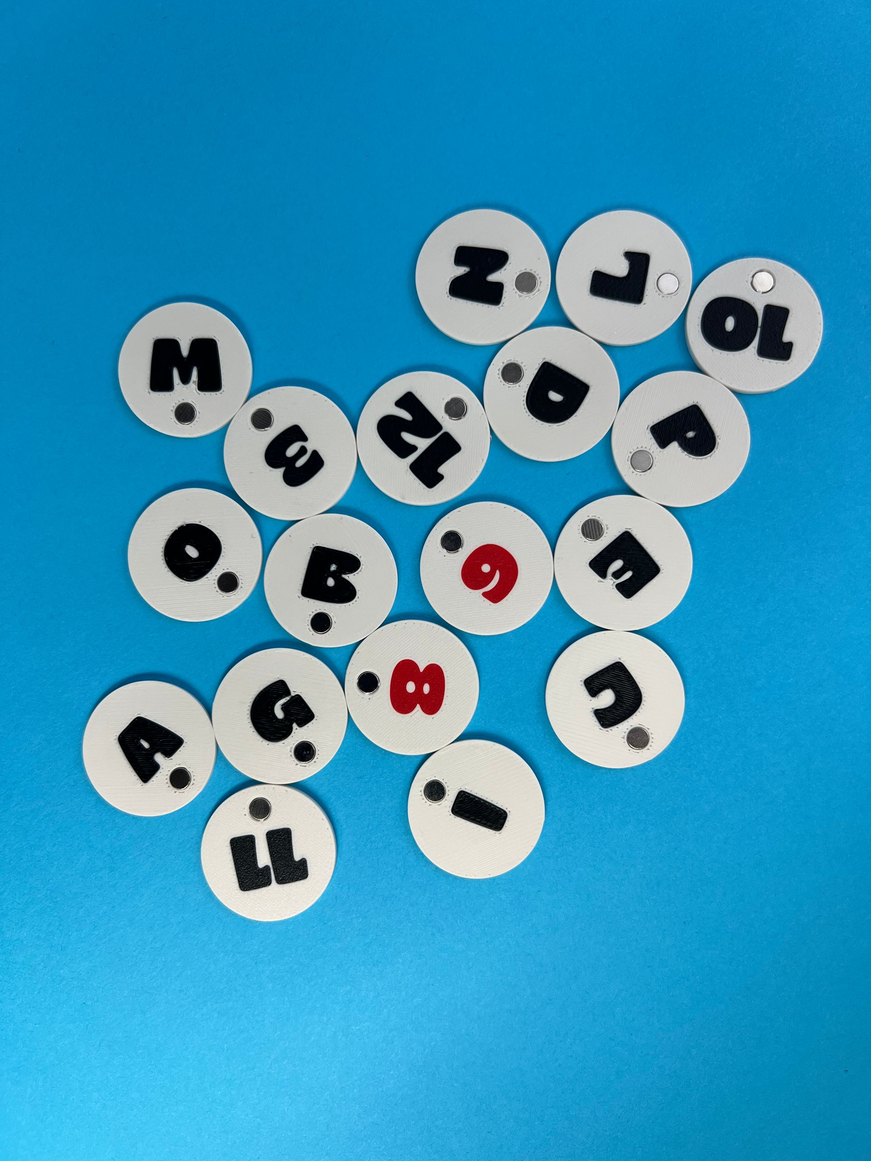 Fichas de numeración magnéticas para Catan